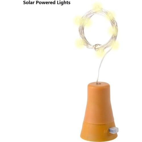 10 LED Solar Powered Wine Bottle Lights Cork Outdoor Garden Light LED Copper Garland Wire Fairy Automatic Charging String Lights