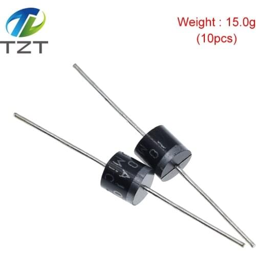 TZT 10PCS electrical Axial Rectifier Diode 10A10 R-6 DIP 10A 1000V 10a10