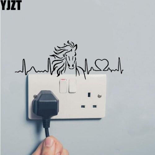 Smiling Mild Horse Switch Sticker Vinyl Wall Decal Decor Animal 8SS-0097