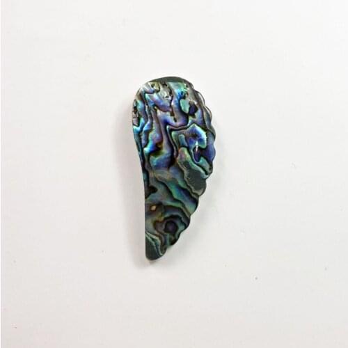 FYJS Unique Silver Plated Abalone Shell Angel Wing Pendant for Anniversary Gift Classic Style Jewelry