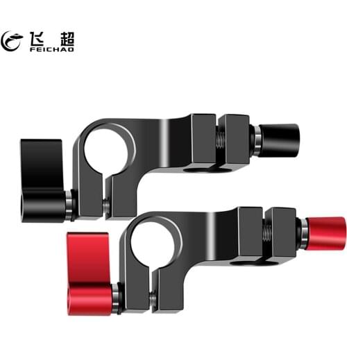 FEICHAO 90 Degree Angled Vertical 15mm Rod Rig Clamp For DSLR Camera Rail Kit Support System For Follow Focus Photo Accessories
