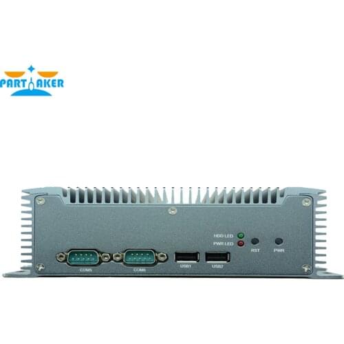 Partaker Q8 Embedded Fanless Industrial Mini PC Intel Atom N2600 With 6* COM COM 2 Support RS485 Function
