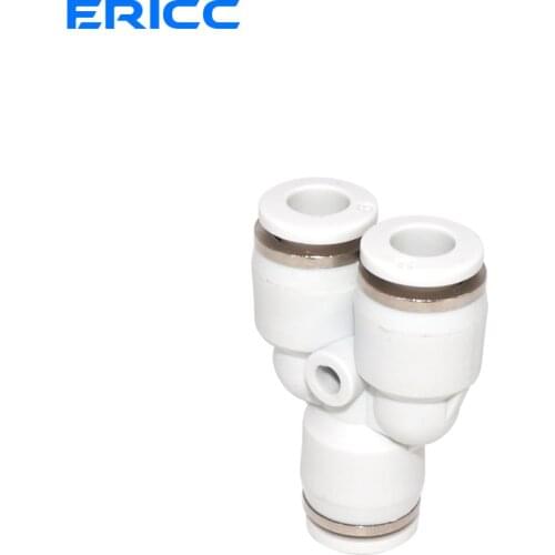 High quality P3 Way Port PY Shape 12mm 8mm 10mm 6mm 4mm OD Hose Tube Push Gas Plastic Pipe Fitting Connectors QuickFittings