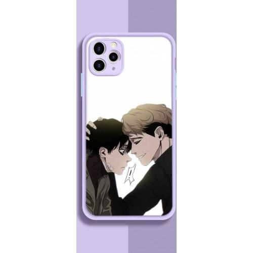 Kill Stalker Soft Cover Phone Case Purple Transparent Matte For IPhone 7 8 11 12 S Mini Pro X XS XR MAX Plus Cover Shell