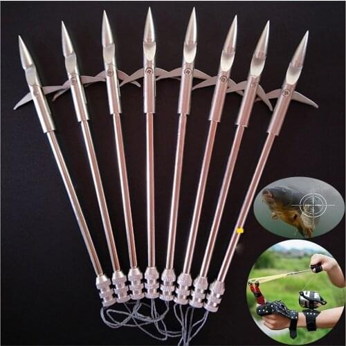 1Pc Slingshot shot Arrows Metal Bullet Arrows Stainless Steel Flying Fish Darts KL