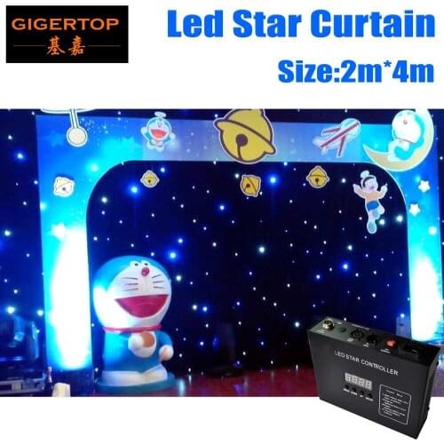 2M x 4M White Led Star Curtain Wedding Backdrop LED Star Cloth LED Single Color Star Cloth For Nightclub LED Curtain Screen