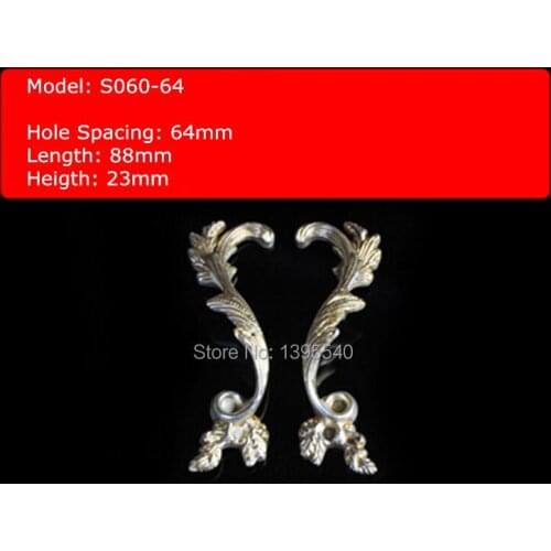 2pcsx64mm Phoenix Pattern Cabinet Hanles Euro-Style Furniture Dresser Knob Cabinet Cupboard Closet Drawer Handle Pulls Rongjing