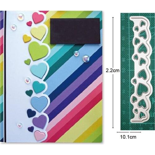 2021 new metal cutting dies cut die mold Hearts Strip Border Scrapbooking dies paper craft knife mould blade punch stencils dies