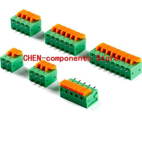 5pcs KF142V-5.08-2/3/4/5/6/8P double row in-line 5.08mm pitch spring type PCB terminal block