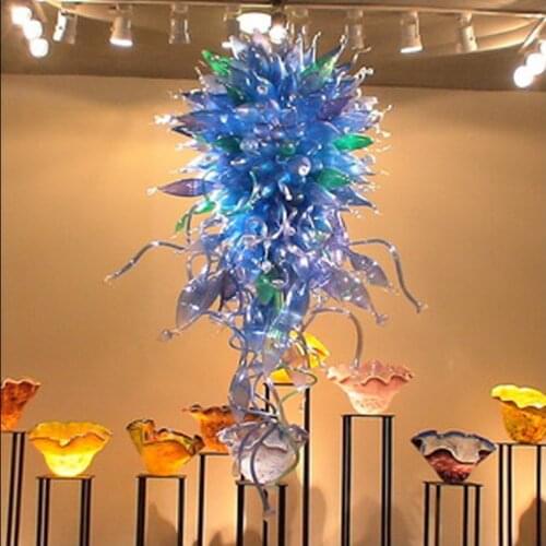 Lightings Customized Colored Hand Blown Murano Glass Ceiling Lights Designer Manufacturer Hand Blown Glass Chandeliers