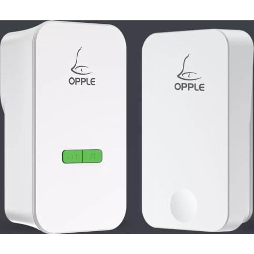 OPPLE self-powered wireless doorbell no battery no wiring 80M wireless transmission self-generation of buttons outside the door
