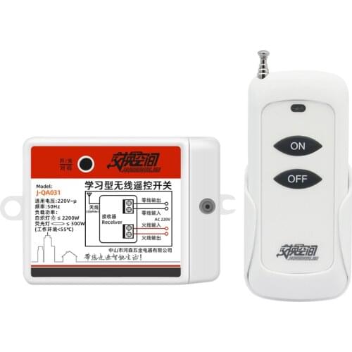 Free Shippng 1 Gang ( Way) 110v&220V 433Mhz Remote Control Switch For Lamps