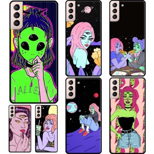 Hippie Grunge Art Phone Case For Samsung Galaxy S21 S20 Ultra Note 20 Note 10 S8 S9 S10 Plus S20 FE Cover