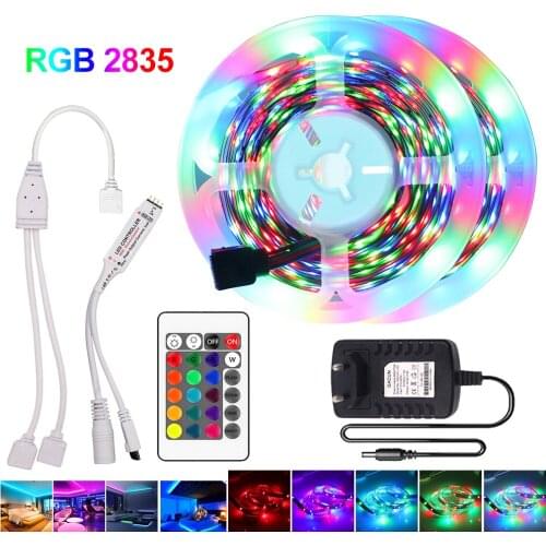 RGB LED Strip Bluetooth APP / IR Remote Control Waterproof Ribbon Diode 15m 20m RGB 2835 SMD Flexible Led Tape Room Decoration
