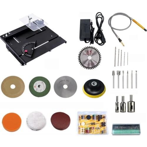 DIY Mini Table Saw Woodworking Jade Electric Saw Bench Mill Model Cutting Polishing Machine 10000RPM Y