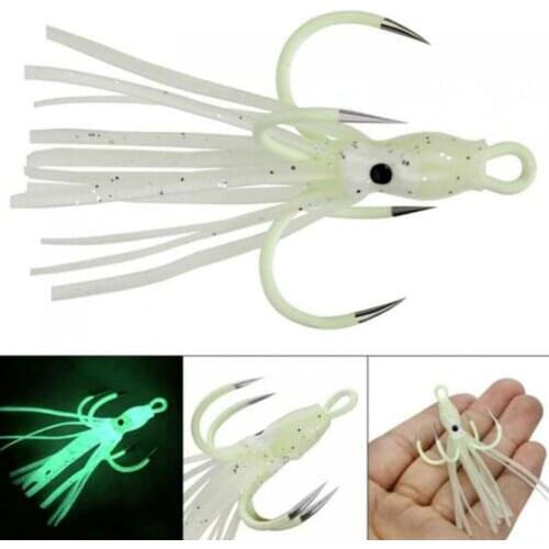 Simulation Octopus Luminous Four Hook Lure Bait River Reservoir Fishing Accessories