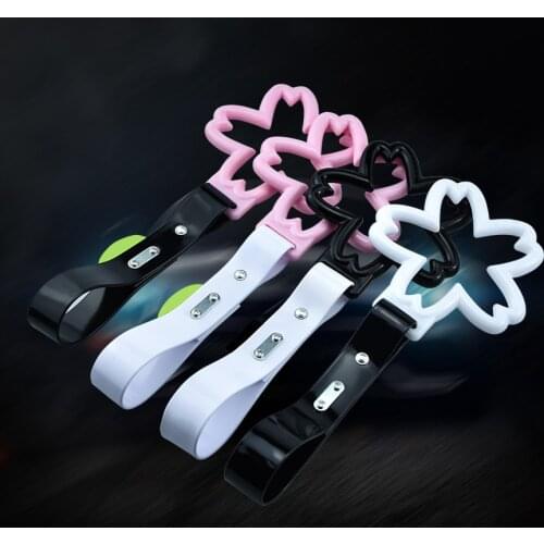 Universal Sakura Handle Hand Strap JDM Car Accessories Flower Shape Bus Train Handle Strap Car Interior Part
