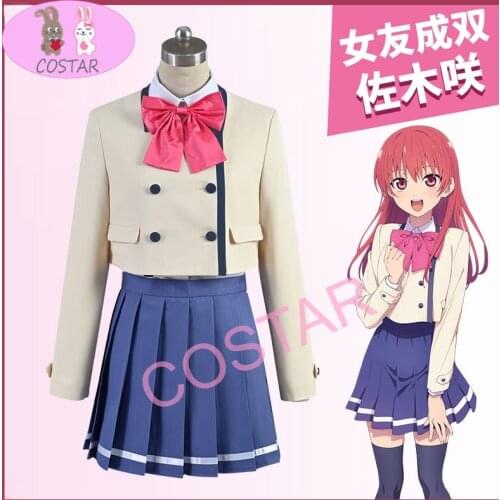 Kanojo Mo Kanojo Saki Saki School Uniform Cosplay Costume Halloween Party Role Play Outfit Dailydress For Women 2021 NEW Anime