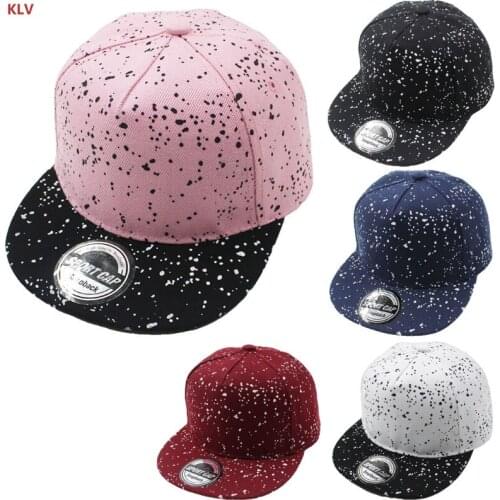 KLV Unisex Dot Printed Hats Adjustable Children Baseball Cap Sun Hip Hop Snapback