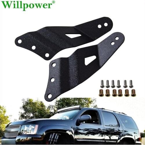 For GMC Sierra 52inch LED Bar Holder Car Roof 50" Curved LED Light Bar Mount Bracket For Chevrolet Chevy Silverado 1999-2006