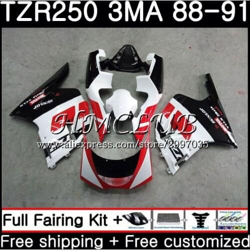 Body For YAMAHA Red black TZR-250 3MA TZR 250 1988 1989 1990 1991 5HC.4 TZR250RR TZR250 RS RR YPVS TZR250 88 89 90 91 Fairing