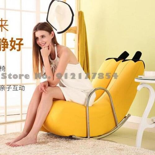 Creative single lazy sofa banana recliner rocking chair rocking chair personality cute bedroom modern small apartment sofa