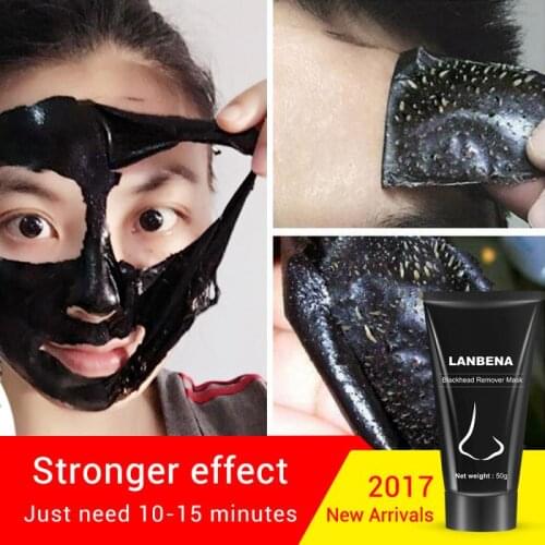 LANBENA 50g Mask Charcoal Nose Black Peel-Off Mask Remove Blackhead Acne Impurities Pore Strip Mask Skin Care TSLM1