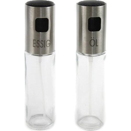 Stainless Steel Oil Can Spray Type Kitchen Leakproof Oil Bottle For Household Cooking Soy Sauce Vinegar Seasoning Spray Tools