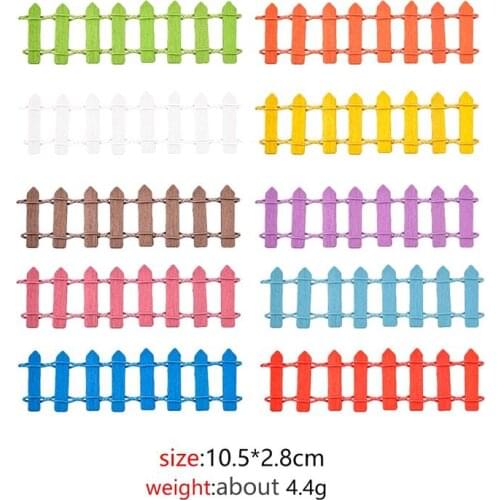1 Pcs Mini 10 Colors Fence Miniatures Fencing Gnome Moss Terrariums Resin Crafts Decorations For Fairy Garden Supplies