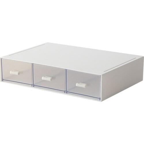 Multi-Frame Desktop Drawer Storage Box Cosmetics Office Stationery Artifact Desk Plastic Storage Rack-ABUX