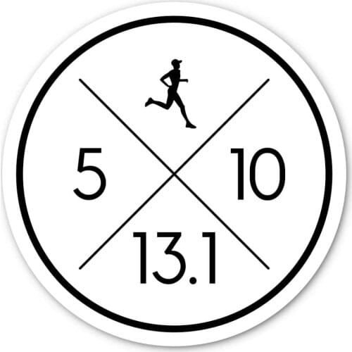 Half-Marathon StickerThe Trifecta Personalized Car Stickers Anti-UV Waterproof Car Window Body Decorative Stickers Accessories
