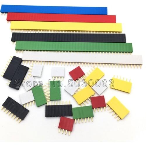 Single female Seat 2.54mm Color Mother Seat 1*2/3/4/5/6/8/10/20/40P Needle/Mother Seat Socket