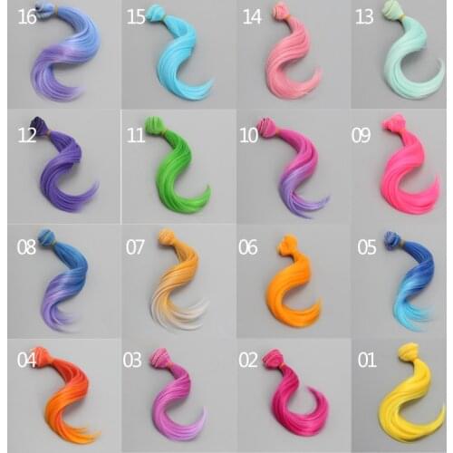 15pcs/lot 15cmx100cm BJD doll wig hair curls wigs hair--19colors option
