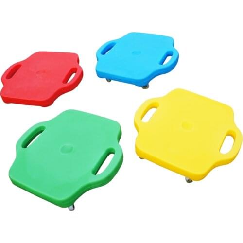 Plastic Scooter Board with Handles - Blue