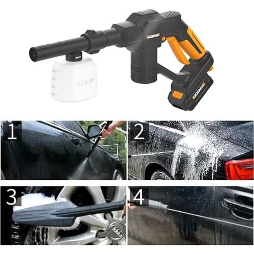 Portable Wireless Multifunctional Cordless Pressure Cleaner Washer Water Hose Nozzle Pump with Battery