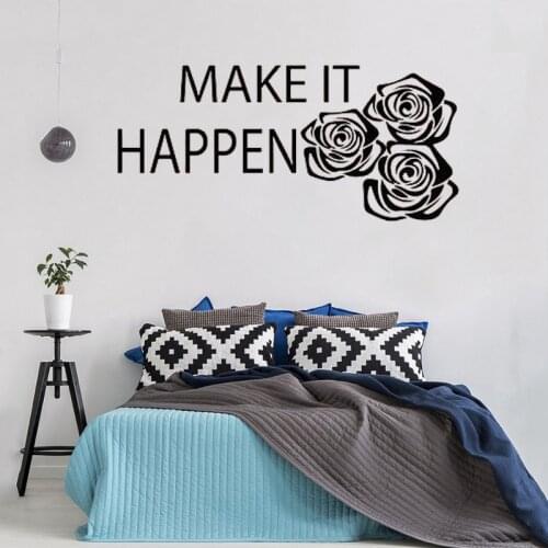 Rose Decals Vinyl Wall Stickers Removable Home Decor Bedroom Living Room Betiful Flower Art Murals Self-adhesive O26