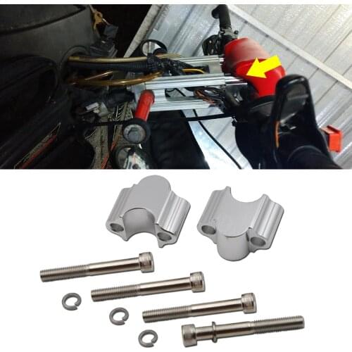 Silver Handlebar 30mm Riser Kit For 7/8 inches Bars Fits for Suzuki Kawasaki Honda Yamaha Motorcycle ATV Dirt Bike