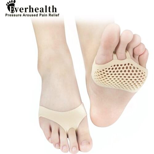 1 Pair Silicone Toe Separator Honeycomb Gel Insole Forefoot Pad Breathable Cushion For Pain Relief Foot Care Wholesale Free Ship