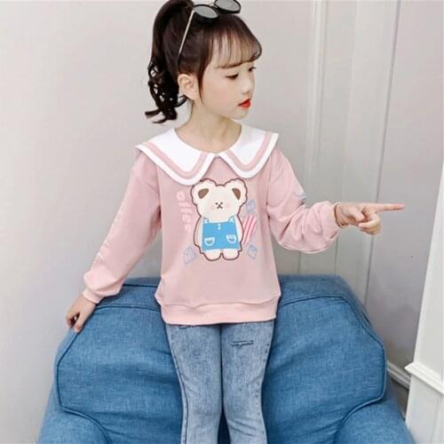 Girls' Sweatshirts Babys Kids Outwear 2021 Lasted Spring Autumn Top Teenagers Pullover Formal Sport Cotton Childrens Clothing