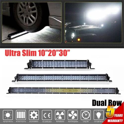 5D 10'' 20'' 30 inch 120W 240W 360W Slim LED Work Light Bar Spot Beam Offroad LED Light Bar for Tractor Boat 4WD Trucks ATV