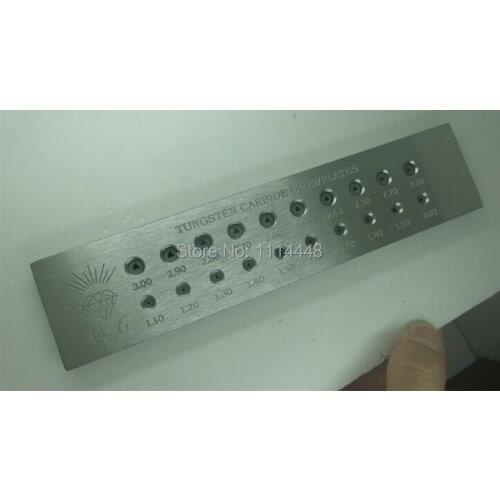 Tungsten Carbide Wire Drawplate for Jewelry Making Tool Triangular 1.10-3.00mm 20 Holes