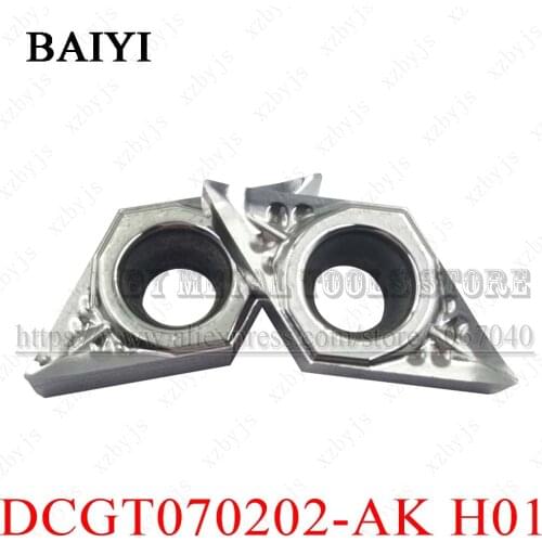 10pcs DCGT070202-AK H01 aluminum inserts cutter lathe tools Cutting Tool CNC turning aluminum blade carbide wood turning tools