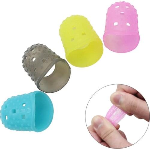 Guitar Picks 4pcs/lot Silicone Guitar Pick Fingertip Covers Pressed String Finger Protector for Guitar Ukulele Banjo Mandolin