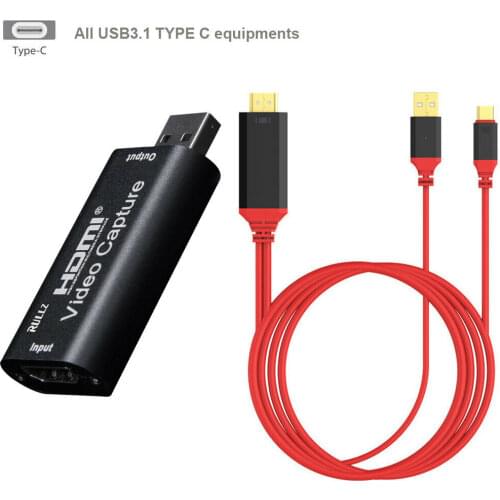 4K 1080P HDMI To USB 2.0 HD Video Audio Capture Card Standard AWG26 Cable Support Windows Android and MacOS