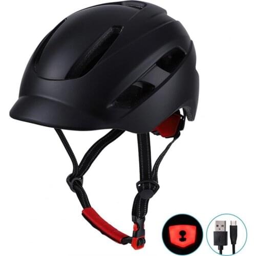 70% Hot Sales!! In-mold Riding Safety Protective Helmet with USB Charging Light for Outdoor Sports