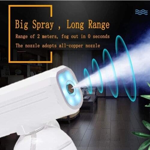 800ML Wireless Blue Light Nano Disinfection Sprayer Gun Atomizing Fogger USB Rechargable Atomizing Fogger Machine Steam Sprayer