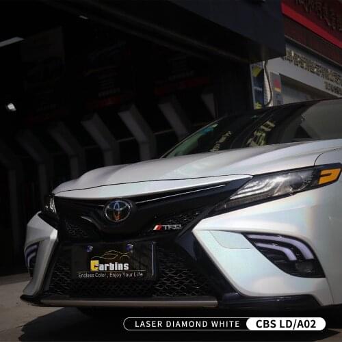 Car Wrapping Wrap 1.52*18m Roll Size Air Bubble Free Self Adhesive Matte Laser White Color Vehicle Vinyl Film