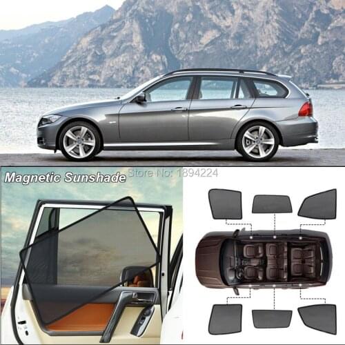 Car Full Side Windows Magnetic Sun Shade UV Protection Ray Blocking Mesh Visor For BMW 3 Series