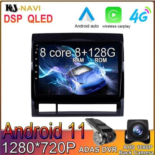 RAM 6GB+128G Android 10 Car Radio CARPLAY for Toyota Tacoma 2005-2013 9 Inch Multimedia GPS Navigation NO DVD WIFI 2 DIN Auto