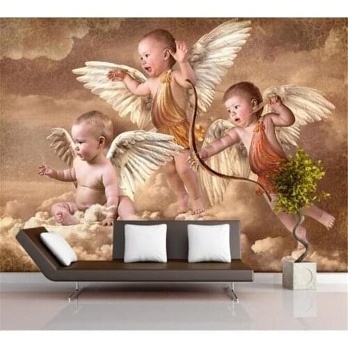 Beibehang Custom wallpaper 3D mural happy little angel children bedroom background wall decoration painting papel de parede